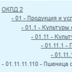 Общероссийские классификаторы, закрепленные за минэкономразвития россии Код окпд 2 с расшифровкой